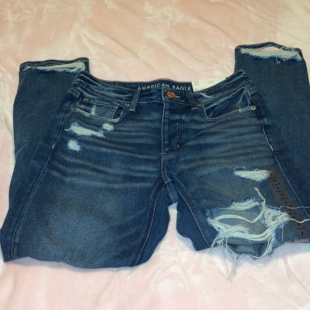 American Eagle Tomgirl Ripped Jeans